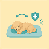 緩和ケアを受ける老犬