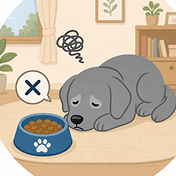 食欲不振の老犬
