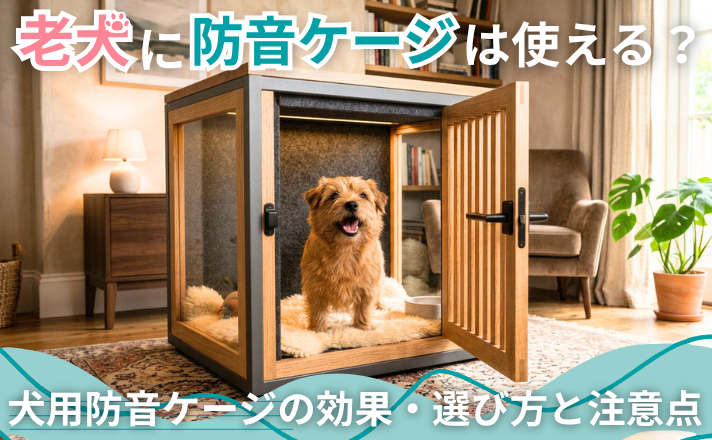老犬に防音ケージは使える？犬用防音ケージの効果・選び方と注意点